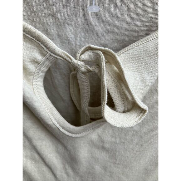 Free People Beach Noelle Women's Spaghetti Strap Tiered Mini Dress beige Medium - Picture 7 of 9